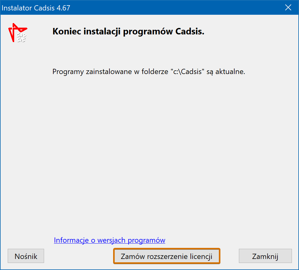 Instalator Cadsis zamówienie